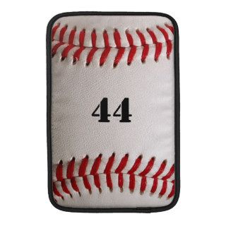 Baseball with red stitching with number MacBook sleeves