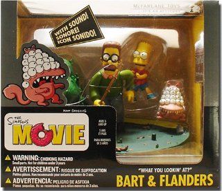 The Simpsons Movie Bart and Ned Flanders   "What Are You Looking At?" Toys & Games
