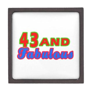 43 and Fabulous Birthday Designs Premium Trinket Box