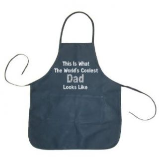 So Relative World's Coolest Dad Looks Like Adult BBQ Cooking & Grilling Apron (Navy, One Size) Food Service Uniforms Aprons Clothing