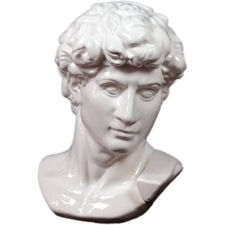 Urban Trends Collection 12 inch White Ceramic Man Bust Urban Trends Collection Accent Pieces