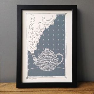 teapot print by have a gander