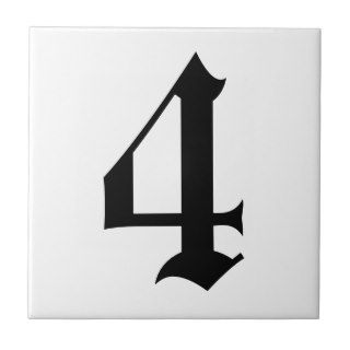 Gothic house number tiles 2