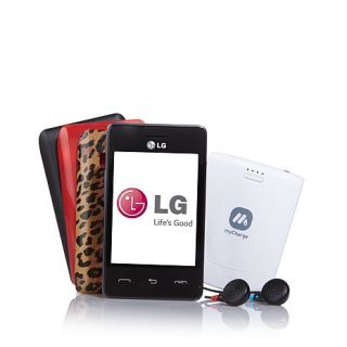 LG No Contract Touchscreen 3G Wi Fi Camera Smartphone with 1500 Minutes, Earbud
