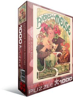 Bieres de la Meuse by Alfons Mucha 1000 Piece Puzzle Toys & Games