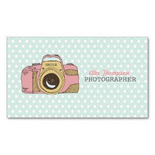 Cute Ladies DSLR Camera Photography Business Cards