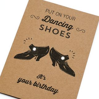diamante dancing shoes card by papergravy