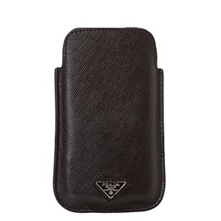 Prada '2ARD62 2AHF F0002' Black Saffiano Leather iPhone Sleeve Prada Designer Wallets