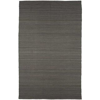 Flat Weave Grey Wool Rug (2' x 3') JRCPL Accent Rugs