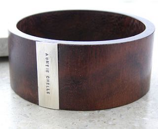 wood & silver bangles by soremi