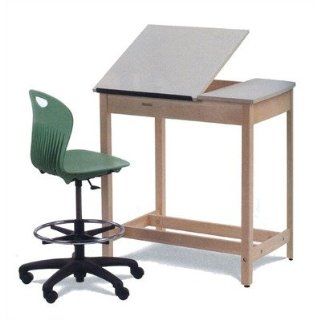 Shop Natural Wood Drafting Table Size 30" H x 36" W at the  Furniture Store