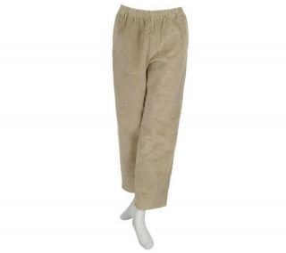 Denim & Co. Original Waist Stretch Corduroy 2 Pocket Pants —