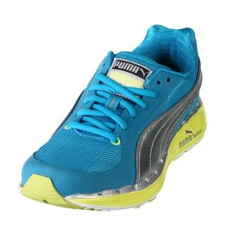 Puma Women's Blue/ Green Lace up Sneakers Puma Athletic