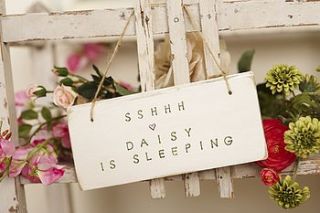 sshhh   daisy is sleeping sign by abigail bryans designs