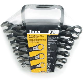 Titan Spline Drive Combination Wrench Set — 7-Pc., Metric, Model# 17313  Combination Wrench Sets