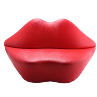 International Design USA Kiss Lip Leatherette Sofa