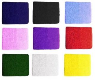 Terry Cloth Wristbands in Many Colors (Purple) Clothing