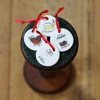 ceramic christmas decorations by alice shields ceramics