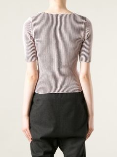 Carven Ergonomic Ribbed Sweater   Chalk