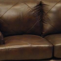 Shoreline Chocolate Italian Leather Sofa and Two Chairs Sofas & Loveseats