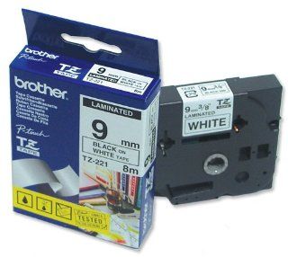 Brother Schriftband TZE221 9mm wei/schwarz Bürobedarf & Schreibwaren