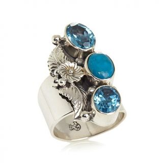 Chaco Canyon Couture Multigemstone "Flower" Sterling Silver Ring