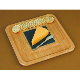 Adams Birch Cheese & Cracker Tray   Slate Trivet