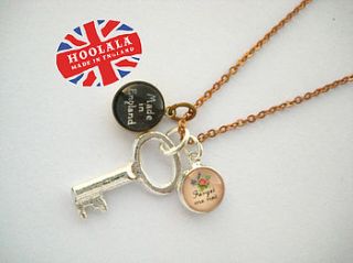 england forget me not sweetheart necklace by hoolala