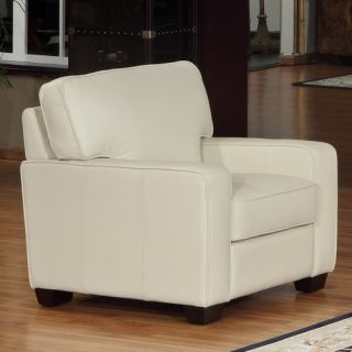 Lazzaro Leather Arm Chair and Ottoman