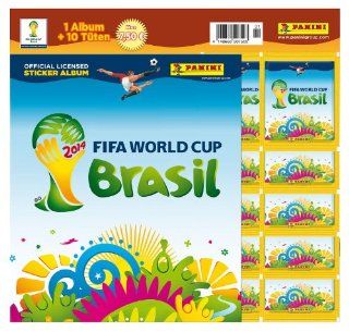 Panini 207503   FIFA World Cup Brasil 2014, Starterset mit Sammelalbum, 10 Tten und 5 Sticker Spielzeug