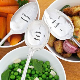 personalised vintage table spoon by la de da living