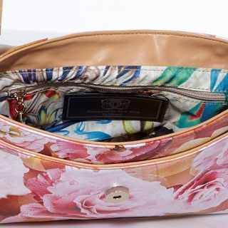 Sharif Floral Print Saffiano Leather Crossbody Bag