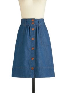 Tulle Clothing Know What I Jean Skirt  Mod Retro Vintage Skirts