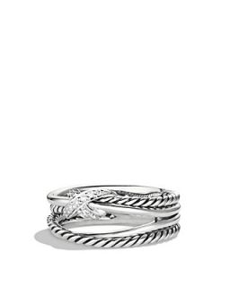 David Yurman X Crossover Ring with Diamonds's