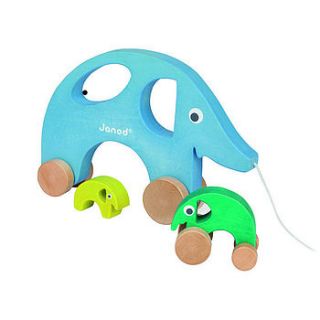 elephant pull along toy by knot toys