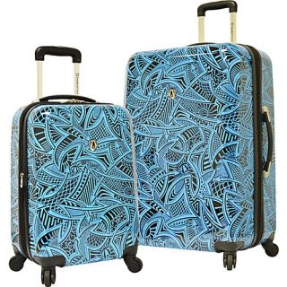 Travelers Choice Tribal 2 Piece Hardside Expandable Luggage Set