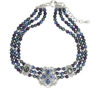 Carolyn Pollack Rose Manor Sterling Statement Necklace —