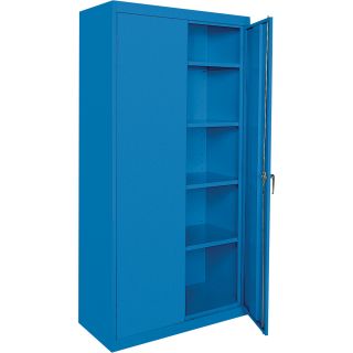 Sandusky Lee Commercial Grade All Welded Steel Cabinet — 36in.W x 24in.D x 72in.H, Blue, Model# CA41362472-06  Storage Cabinets