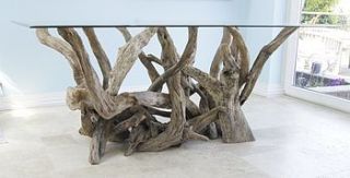rectangular driftwood dining table by karen miller @ devon driftwood designs