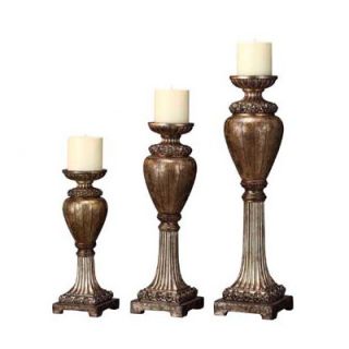 Crestview Arabella Resin Candlesticks (Set of 3)