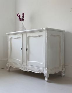 two door white french sideboard by out there interiors