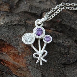 silver topaz and amethyst bouquet necklace by embers semi precious and gemstone designs