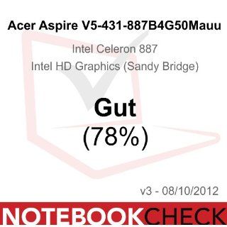 Acer Aspire V5 431 887B4G50Mauu 33,6 cm Thin & Light Computer & Zubehr