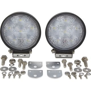Ironton LED Worklights — 2-Pk., 18 Watt, 1200 Lumens, 9–32 Volt  LED Automotive Work Lights