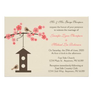 Spring Birdhouse Invitations