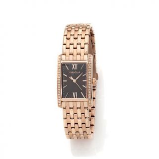 Caravelle New York by Bulova Women's Rectangular Rosetone Bracelet Watch