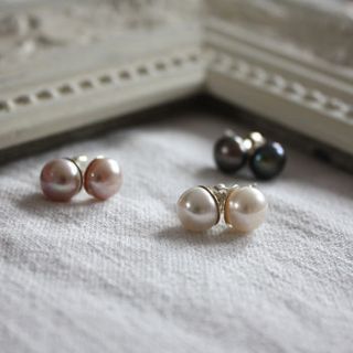 pearl stud earrings by harry rocks