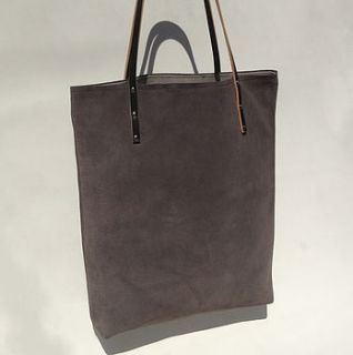 handmade regent's suede tote by colstudio