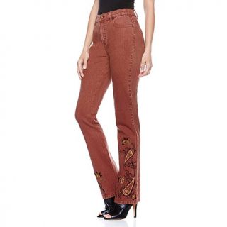 DG2 Floral Embroidered Boot Cut Jeans