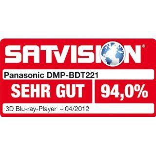 Panasonic DMP BDT221EG 3D Blu ray Player (2D/3D Konvertierung, W LAN,DLNA, USB,Apple iPhone/android steuerbar)) silber Heimkino, TV & Video